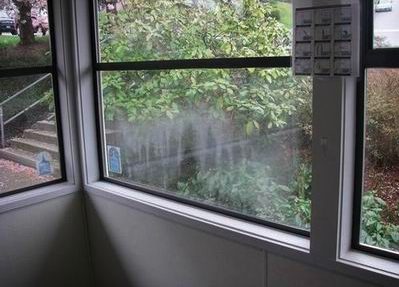 Window with a fogged, failed insulated glass unit
