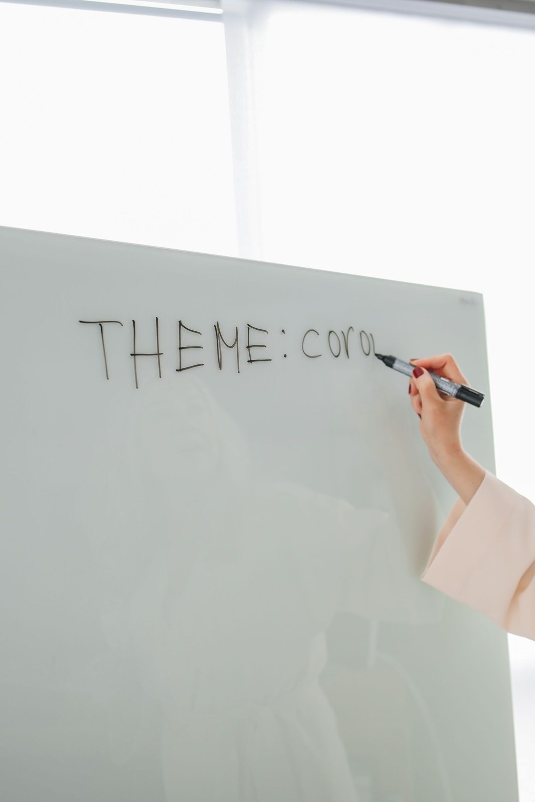 Writing on a glass marker board